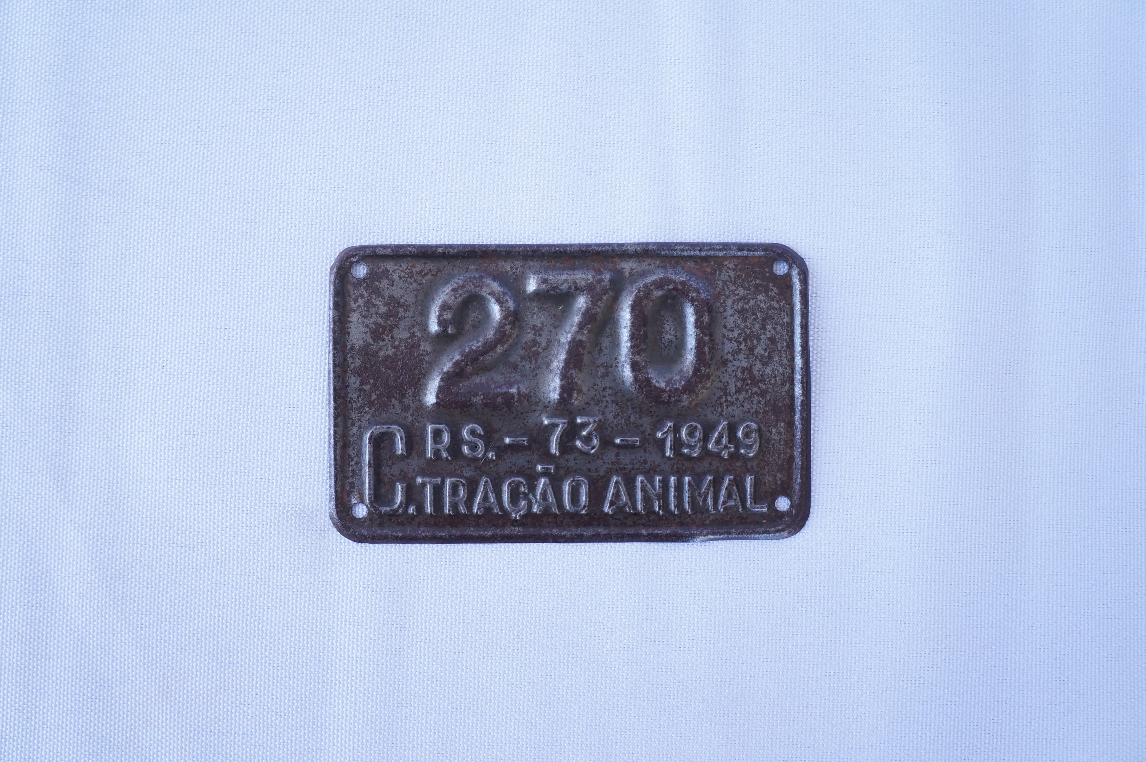 Placa de tração animal
